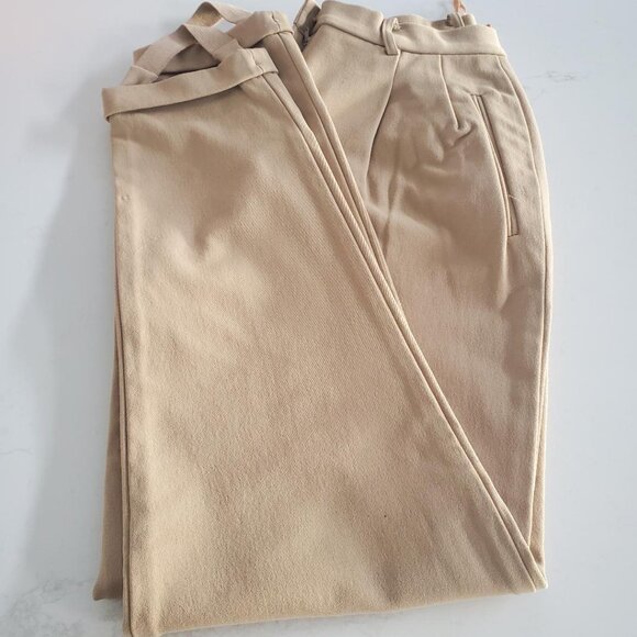 DKNY Camel/Tan Color Detachable Stirrup Strap Stretch Equestrian Style Pants 8 - Picture 8 of 10
